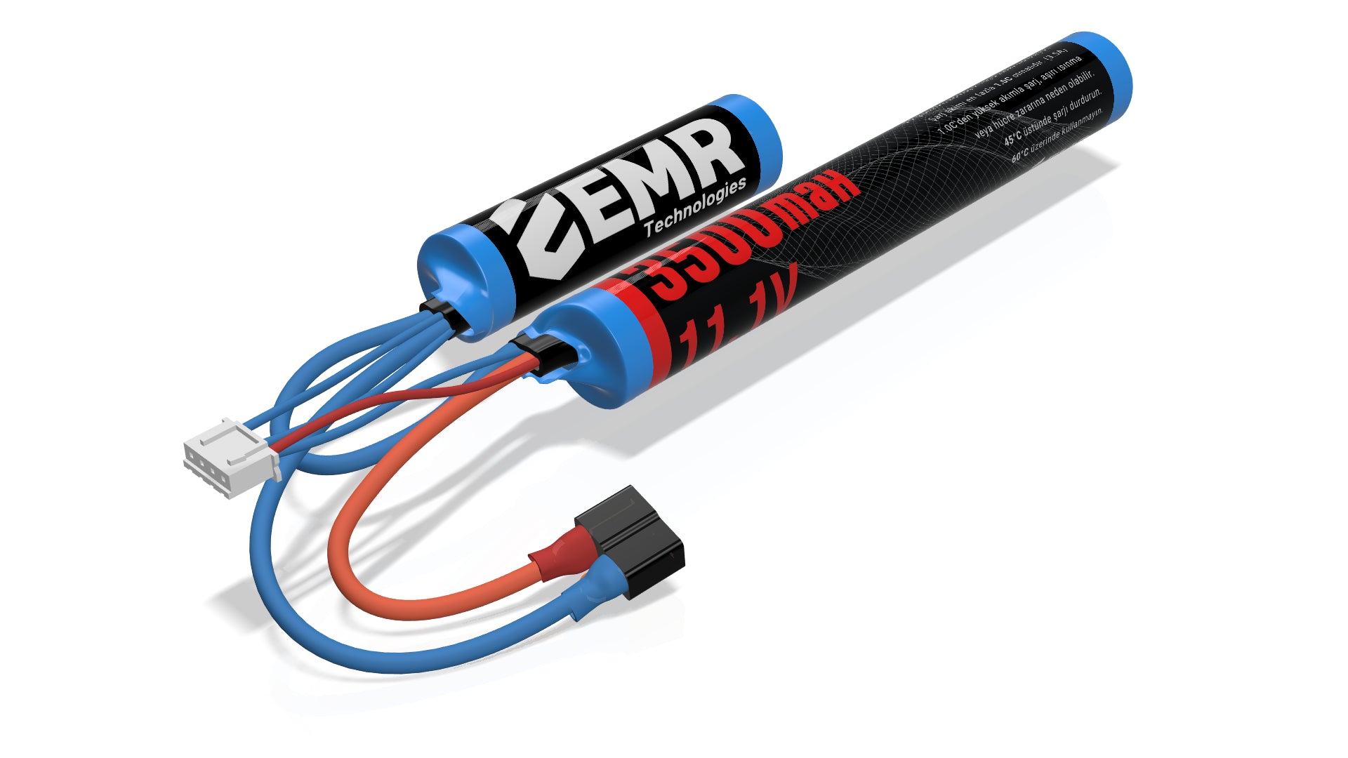 EMR 11.1V 3500mAh Lithium Ion İki Yaprak Airsoft Pil